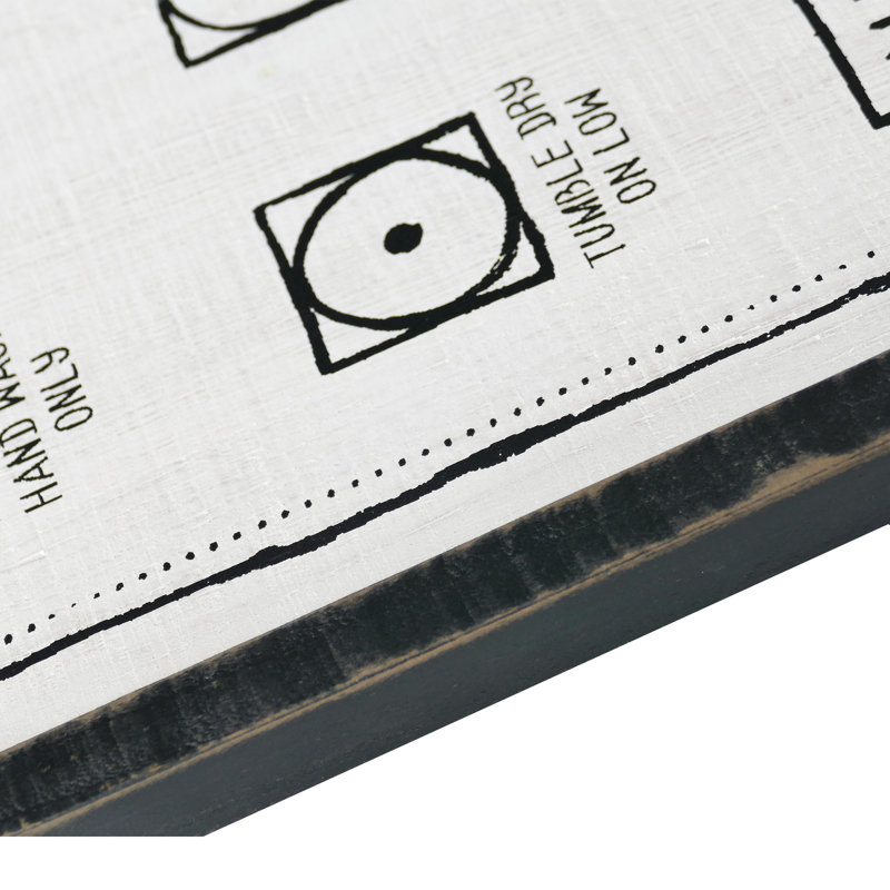 Mike & Melissa Laundry Symbols Guide Vertical Wood Wall Sign & Reviews